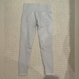 Gymshark Vital Seamless Leggings, Light Grey Marl, Size S
